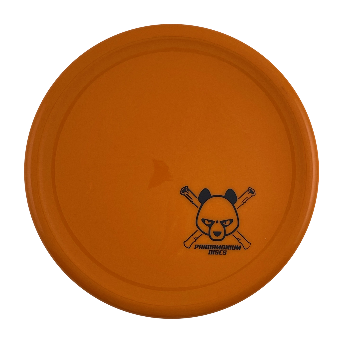 Kastaplast Berg X disc golf putt and approach in orange K1 plastic with Pandamonium Panda Corner X stamp, view 1