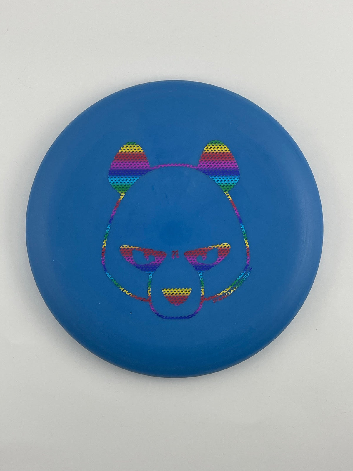 Innova KC Aviar disc golf putt and approach in blue Pro plastic with Pandamonium Big Panda stamp