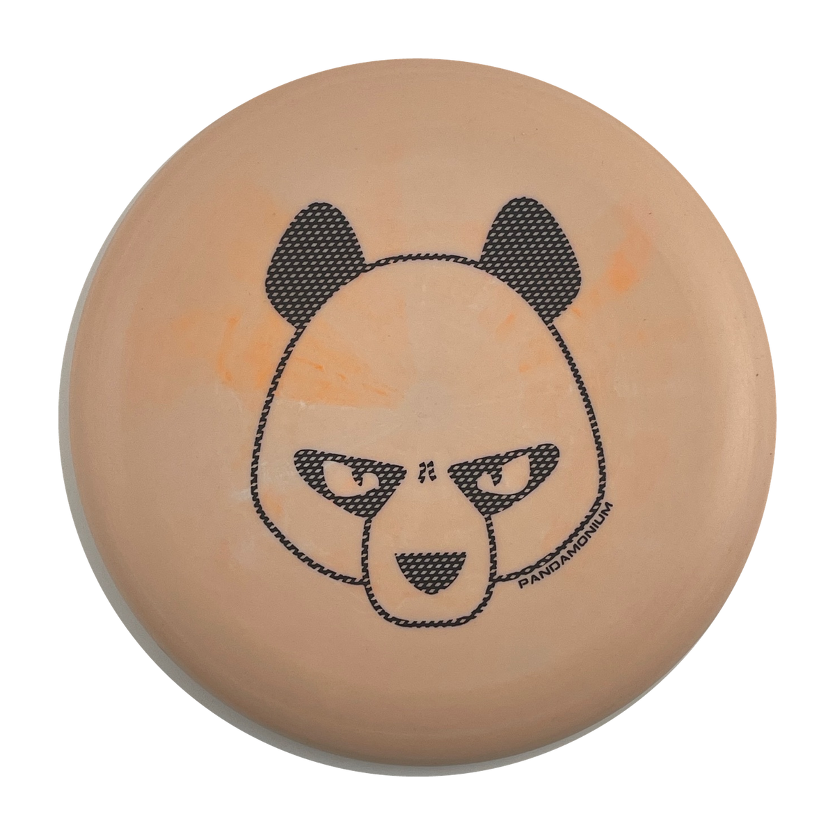 Innova KC Aviar disc golf putt and approach in orange and cream Pro plastic with Pandamonium Big Panda stamp, view 1