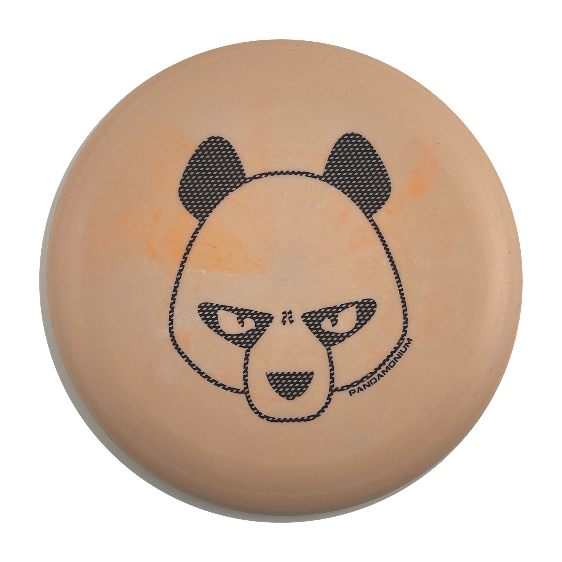 Innova KC Aviar disc golf putt and approach in orange and cream Pro plastic with Pandamonium Big Panda stamp, view 1