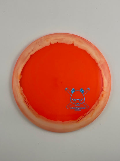 Dynamic Discs Trespass disc golf distance driver in Lucid Ice Orbit plastic with Pandamonium Panda Corner X stamp