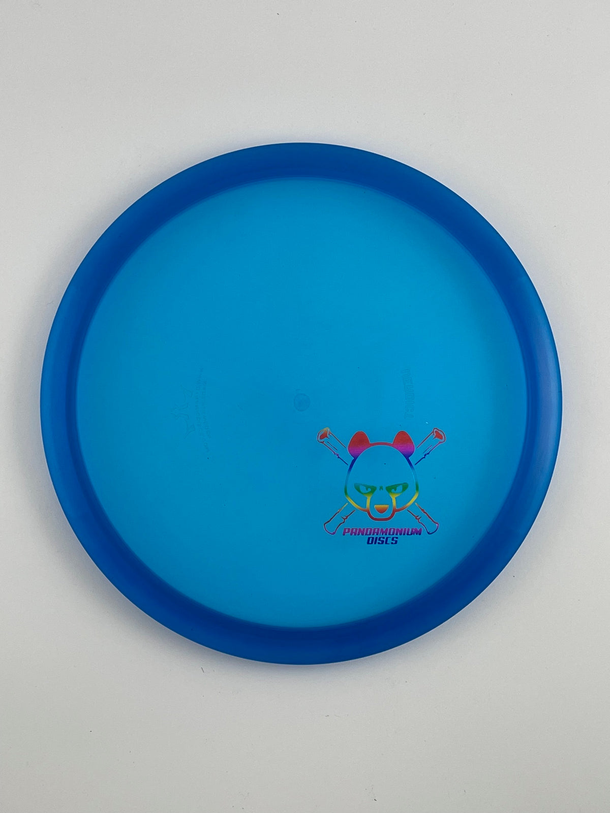 Dynamic Discs Verdict disc golf midrange in blue Lucid Ice plastic with Pandamonium Panda Corner X stamp