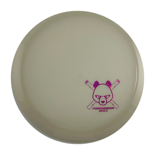 Latitude 64 Sapphire disc golf distance driver in white Opto plastic with Pandamonium Panda Corner X stamp, view 1