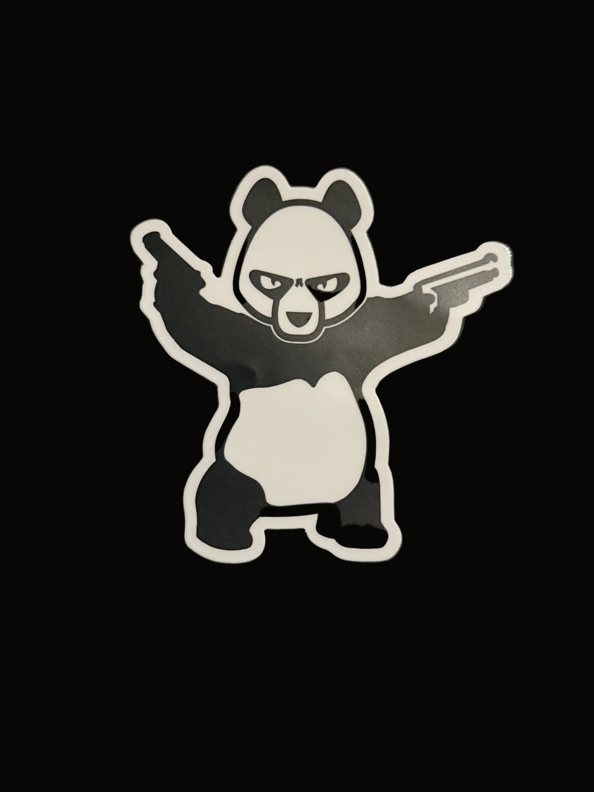 Pandamonium Discs Panda with Guns - Sticker