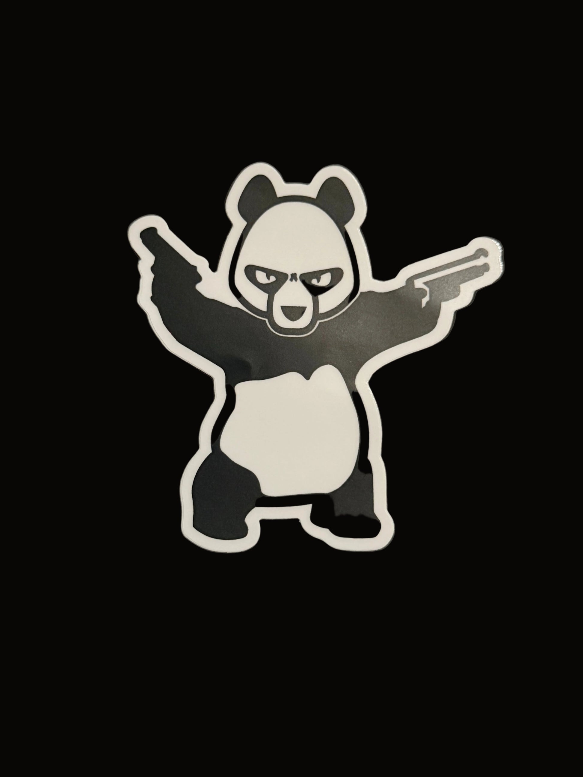 Pandamonium Discs Panda with Guns - Sticker