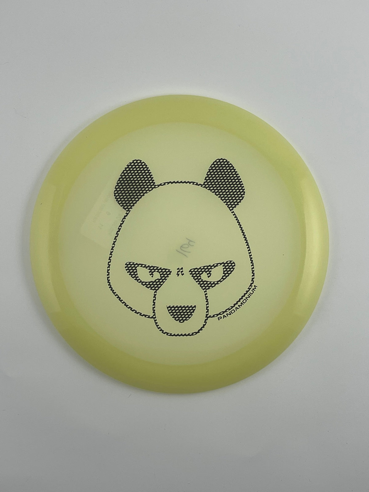 Innova Mamba disc golf distance driver in glow Proto Glow Champion plastic with Pandamonium Big Panda stamp
