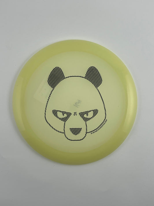 Innova Mamba disc golf distance driver in glow Proto Glow Champion plastic with Pandamonium Big Panda stamp