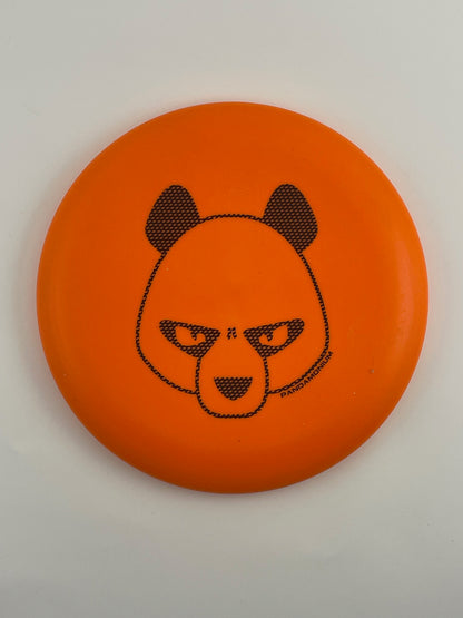 Innova Aviar disc golf putt and approach in orange R-Pro plastic with Pandamonium Big Panda stamp