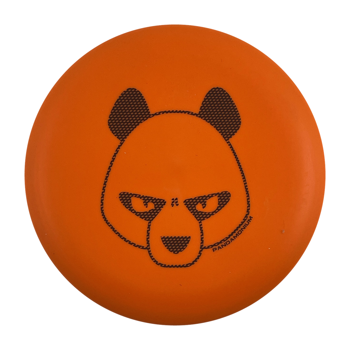 Innova Aviar disc golf putt and approach in orange R-Pro plastic with Pandamonium Big Panda stamp, view 1
