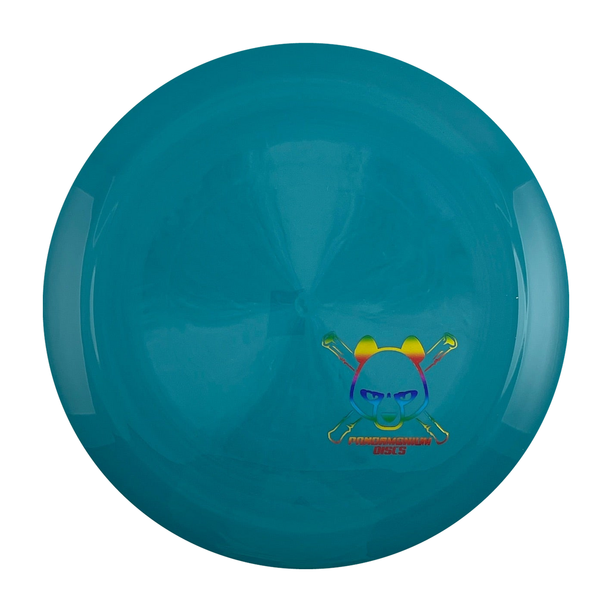 Latitude 64 Grace disc golf distance driver in teal Royal Grand plastic with Pandamonium Panda Corner X stamp, view 1