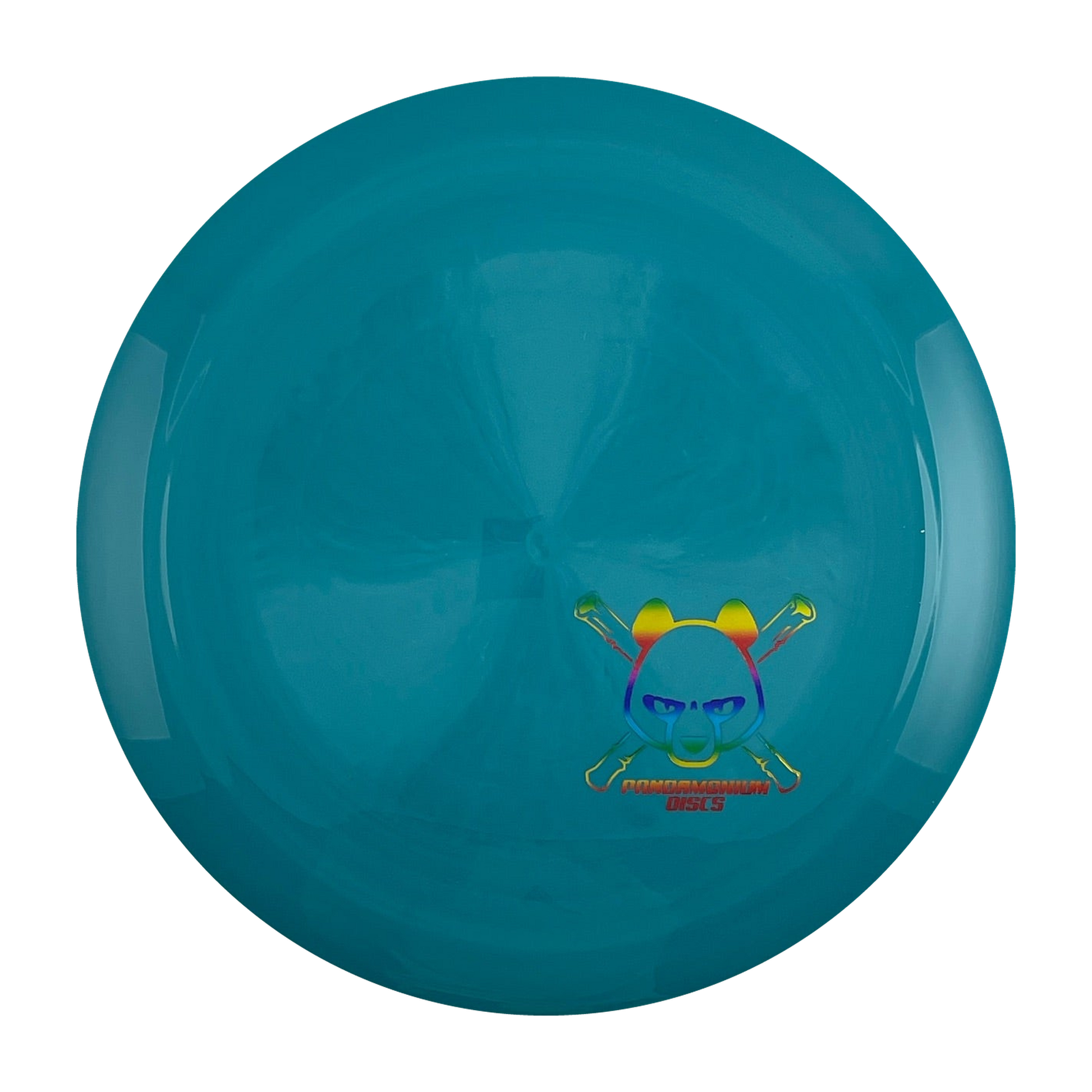Latitude 64 Grace disc golf distance driver in teal Royal Grand plastic with Pandamonium Panda Corner X stamp, view 1