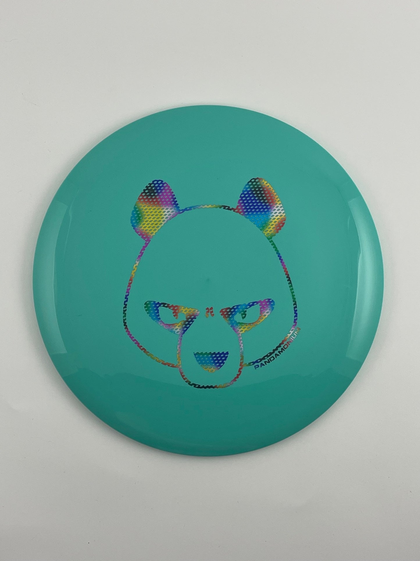 Innova Destroyer disc golf distance driver in robin egg blue Star plastic with Pandamonium Big Panda stamp