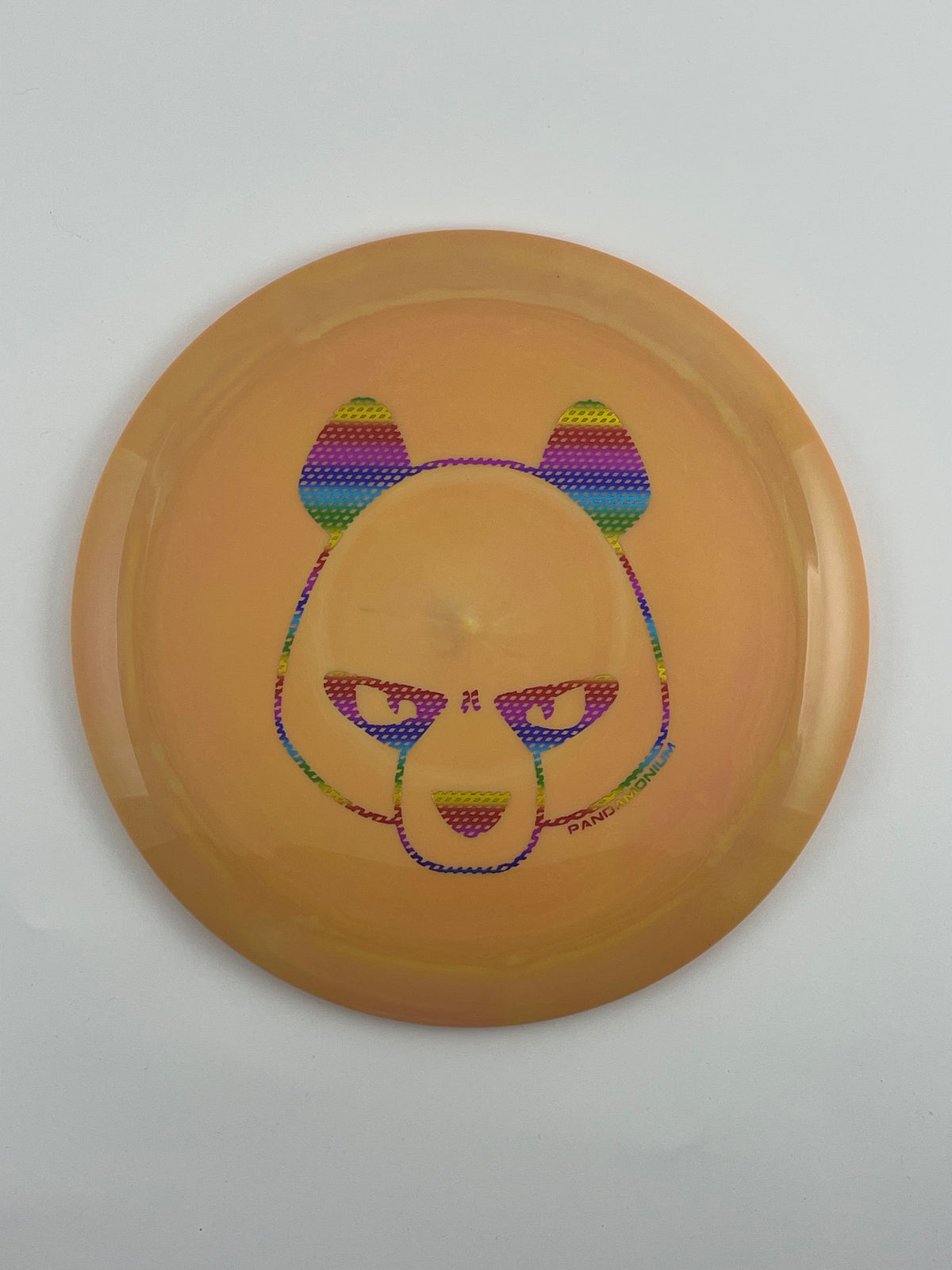Innova Destroyer disc golf distance driver in sienna Star plastic with Pandamonium Big Panda stamp