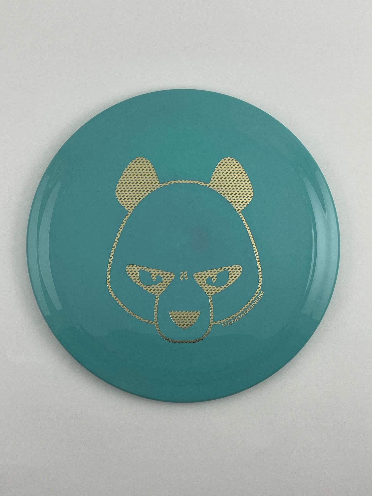 Innova Firebird disc golf fairway driver in robin egg blue Star plastic with Pandamonium Big Panda stamp