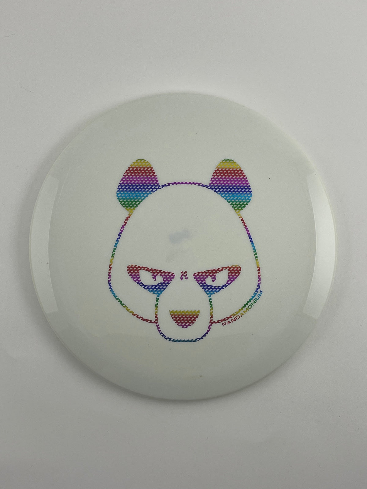 Innova Firebird disc golf fairway driver in white Star plastic with Pandamonium Big Panda stamp