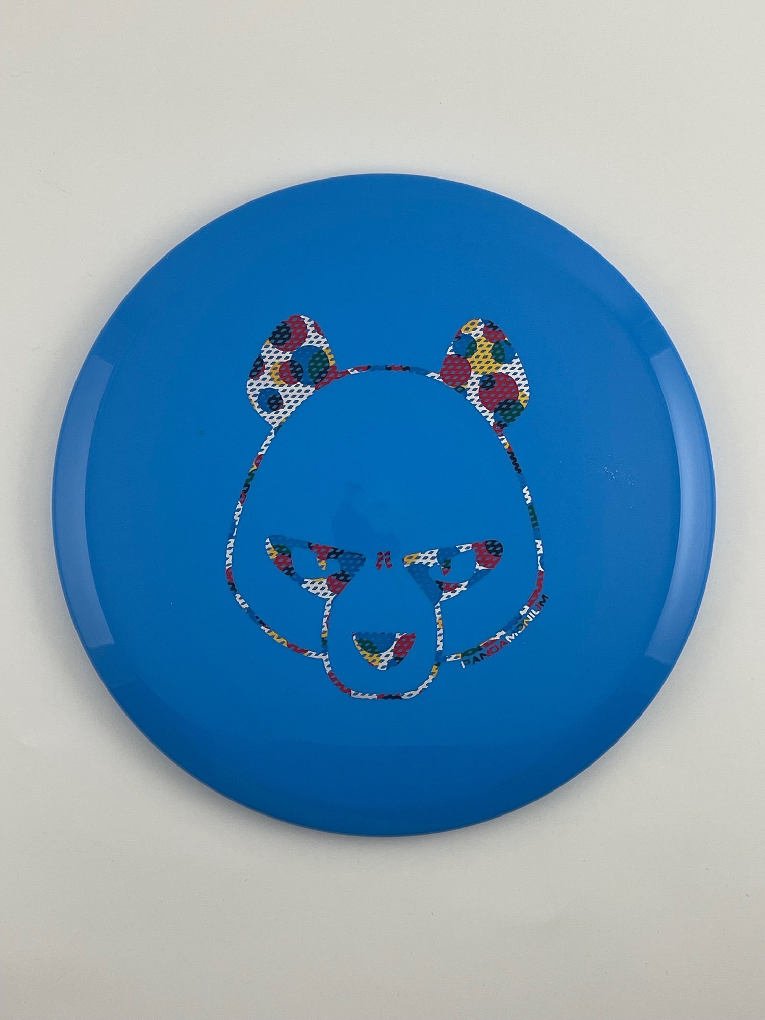 Innova Fox disc golf midrange in blue Star plastic with Pandamonium Big Panda stamp