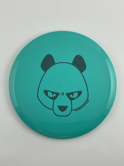 Innova Fox disc golf midrange in seafoam Star plastic with Pandamonium Big Panda stamp
