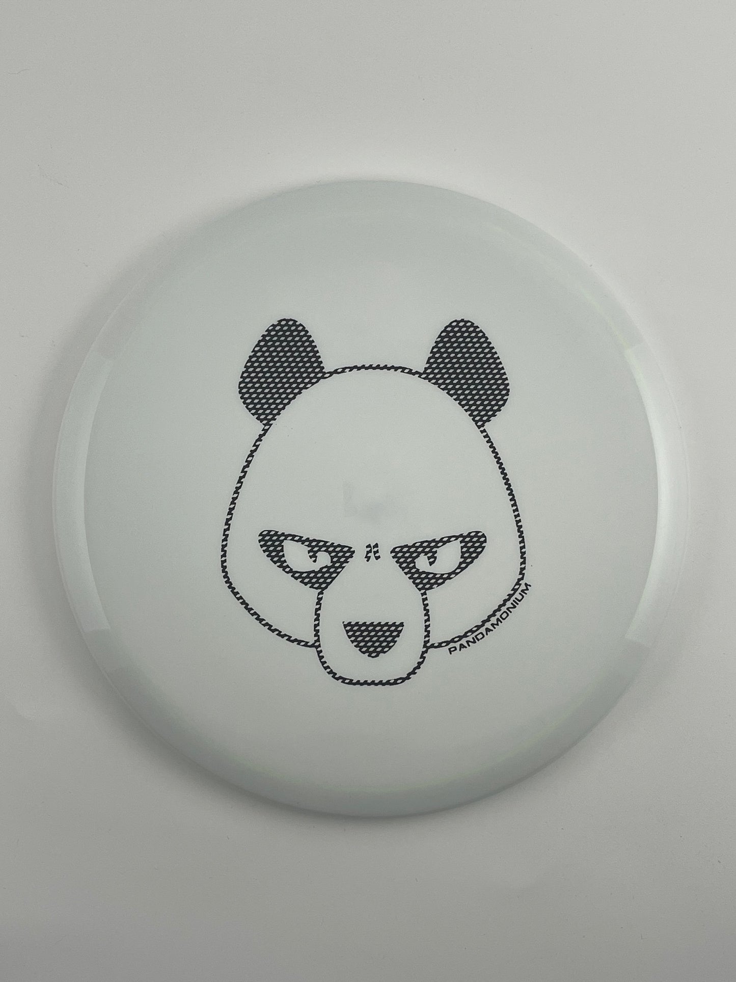 Innova Fox disc golf midrange in white Star plastic with Pandamonium Big Panda stamp