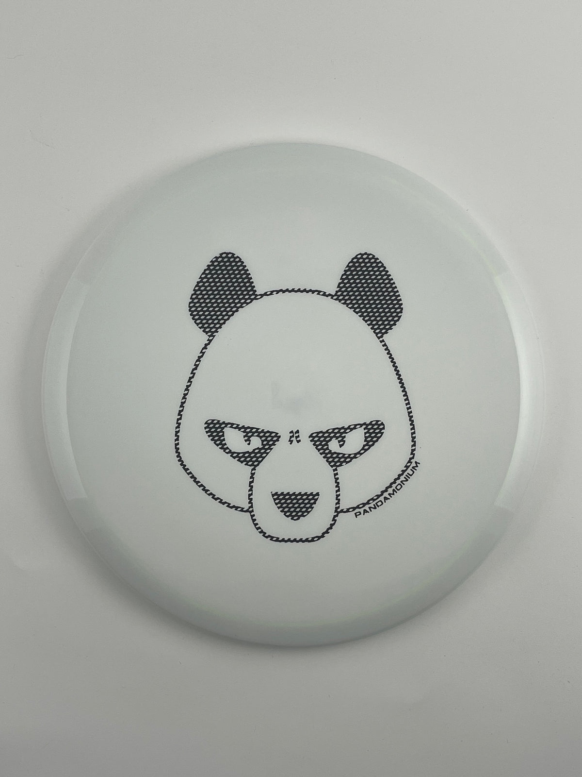 Innova Fox disc golf midrange in white Star plastic with Pandamonium Big Panda stamp