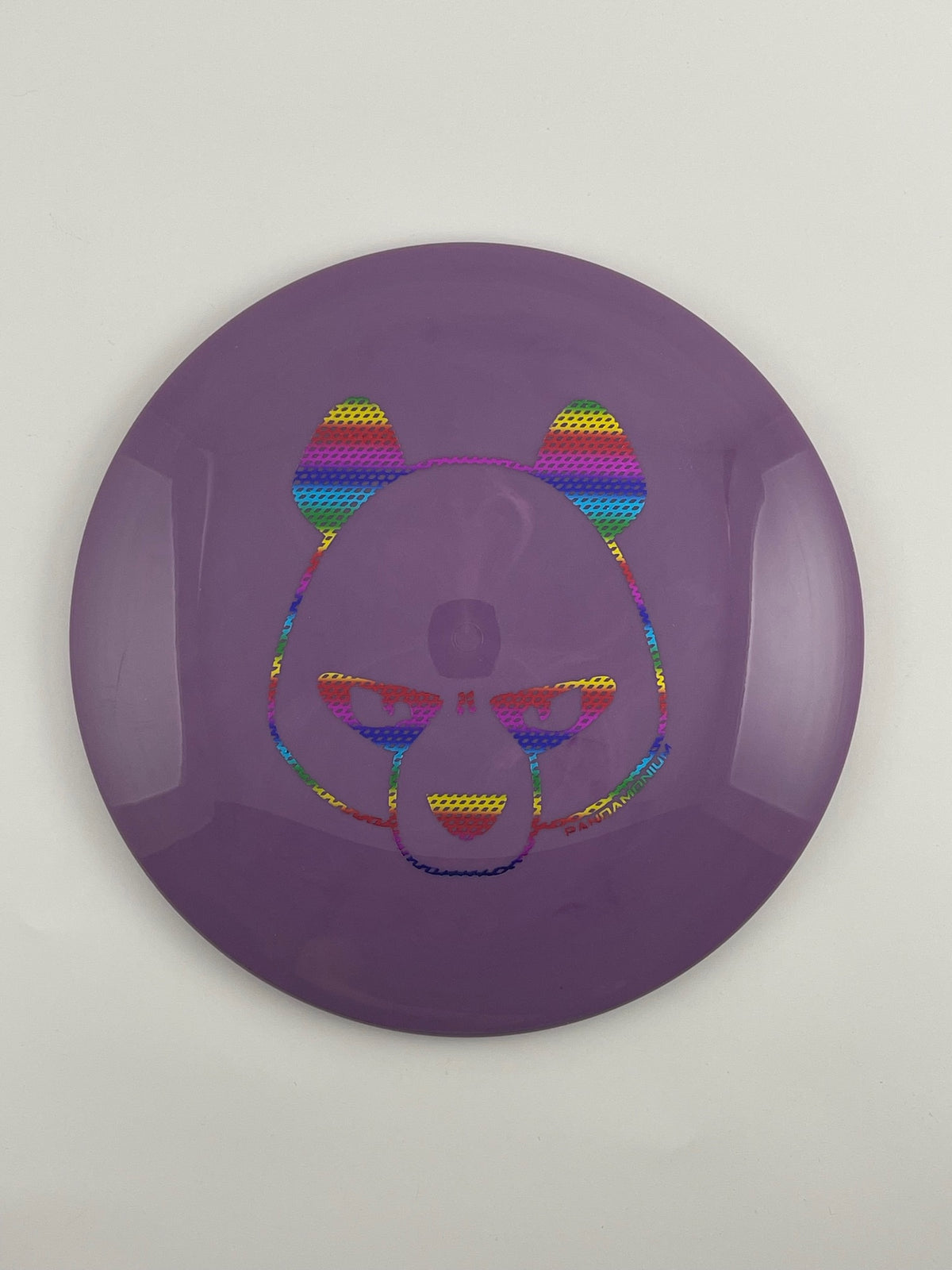 Innova Leopard disc golf fairway driver in lilac Star plastic with Pandamonium Big Panda stamp