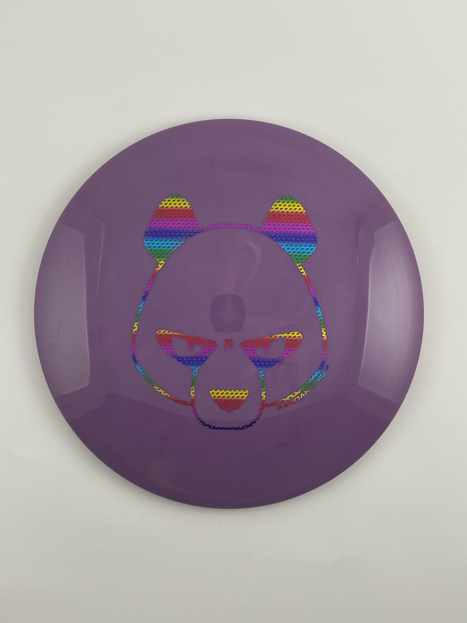 Innova Leopard disc golf fairway driver in lilac Star plastic with Pandamonium Big Panda stamp