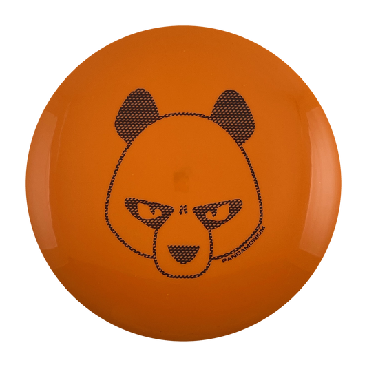 Innova Leopard disc golf fairway driver in orange Star plastic with Pandamonium Big Panda stamp, view 1