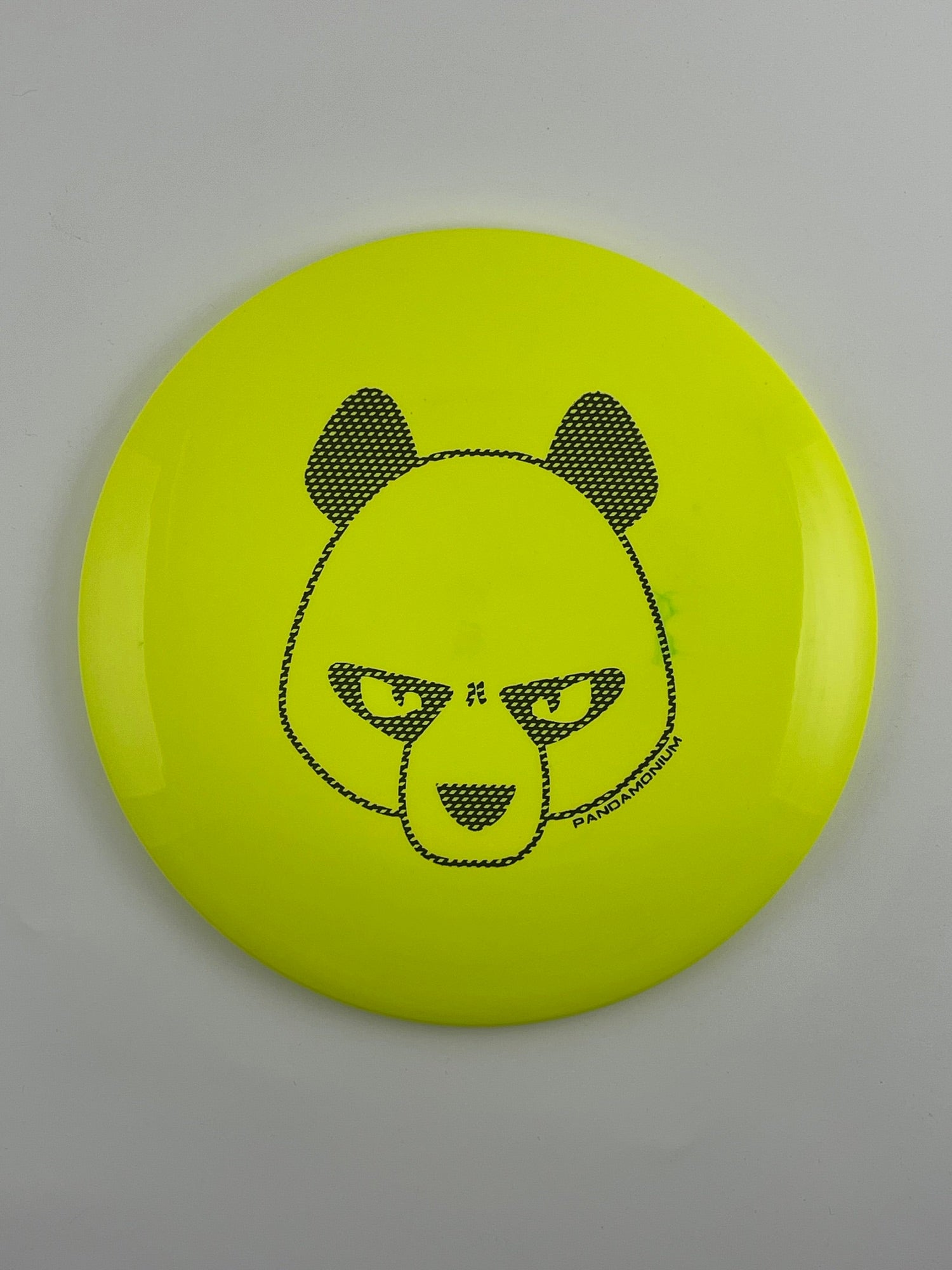 Innova Leopard disc golf fairway driver in yellow Star plastic with Pandamonium Big Panda stamp