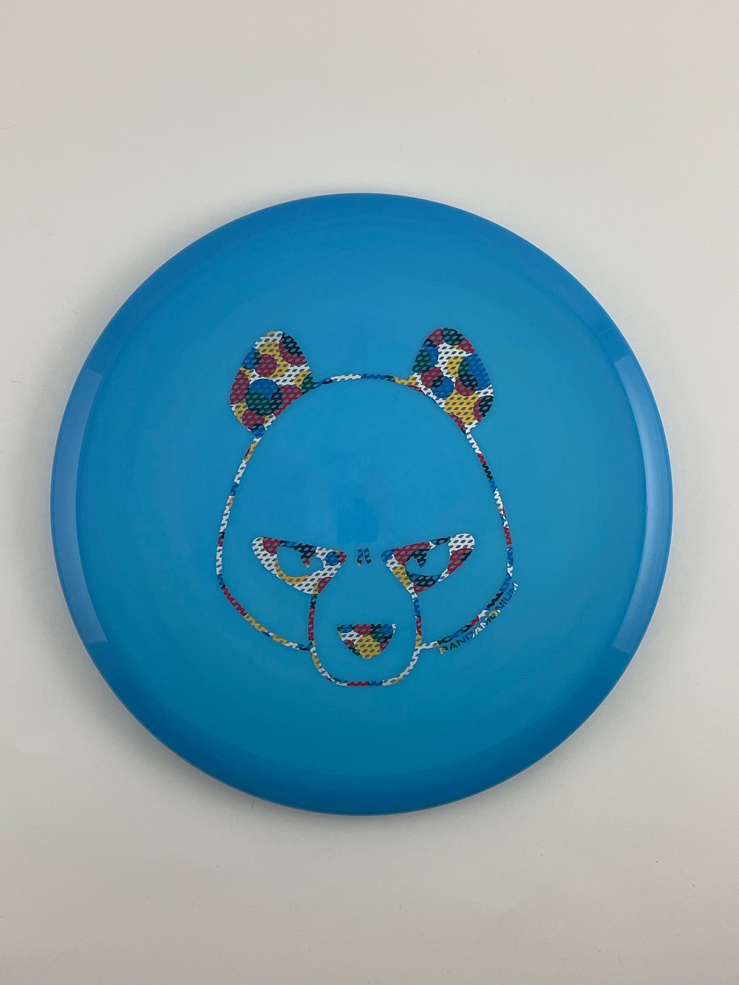 Innova Mako3 disc golf midrange in blue Star plastic with Pandamonium Big Panda stamp