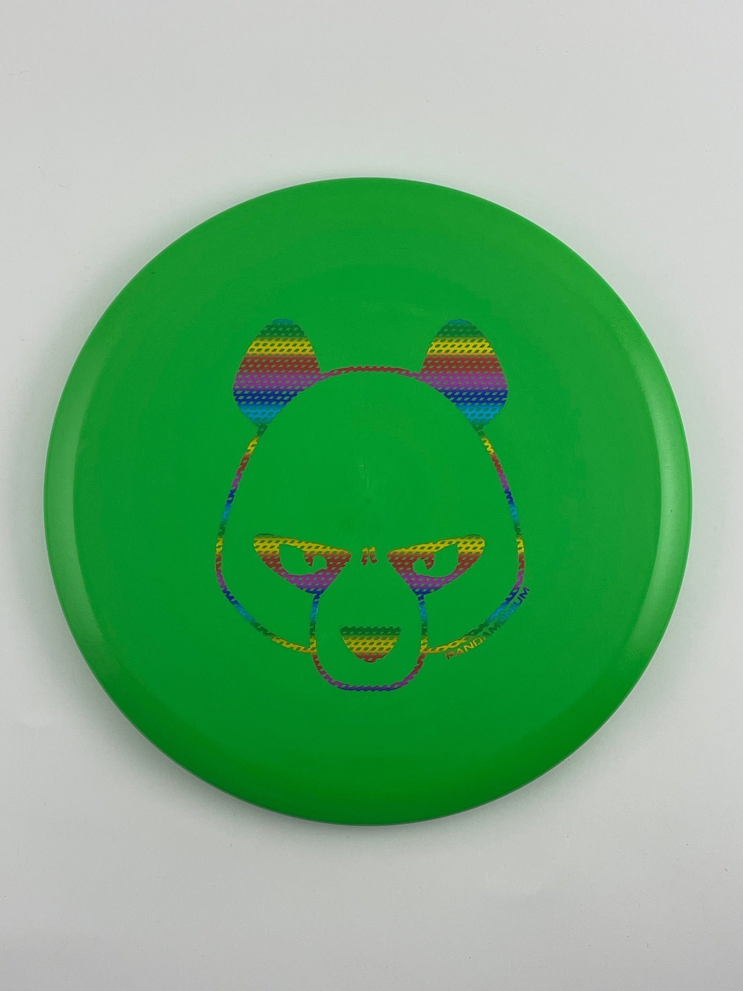 Innova Mako3 disc golf midrange in green Star plastic with Pandamonium Big Panda stamp
