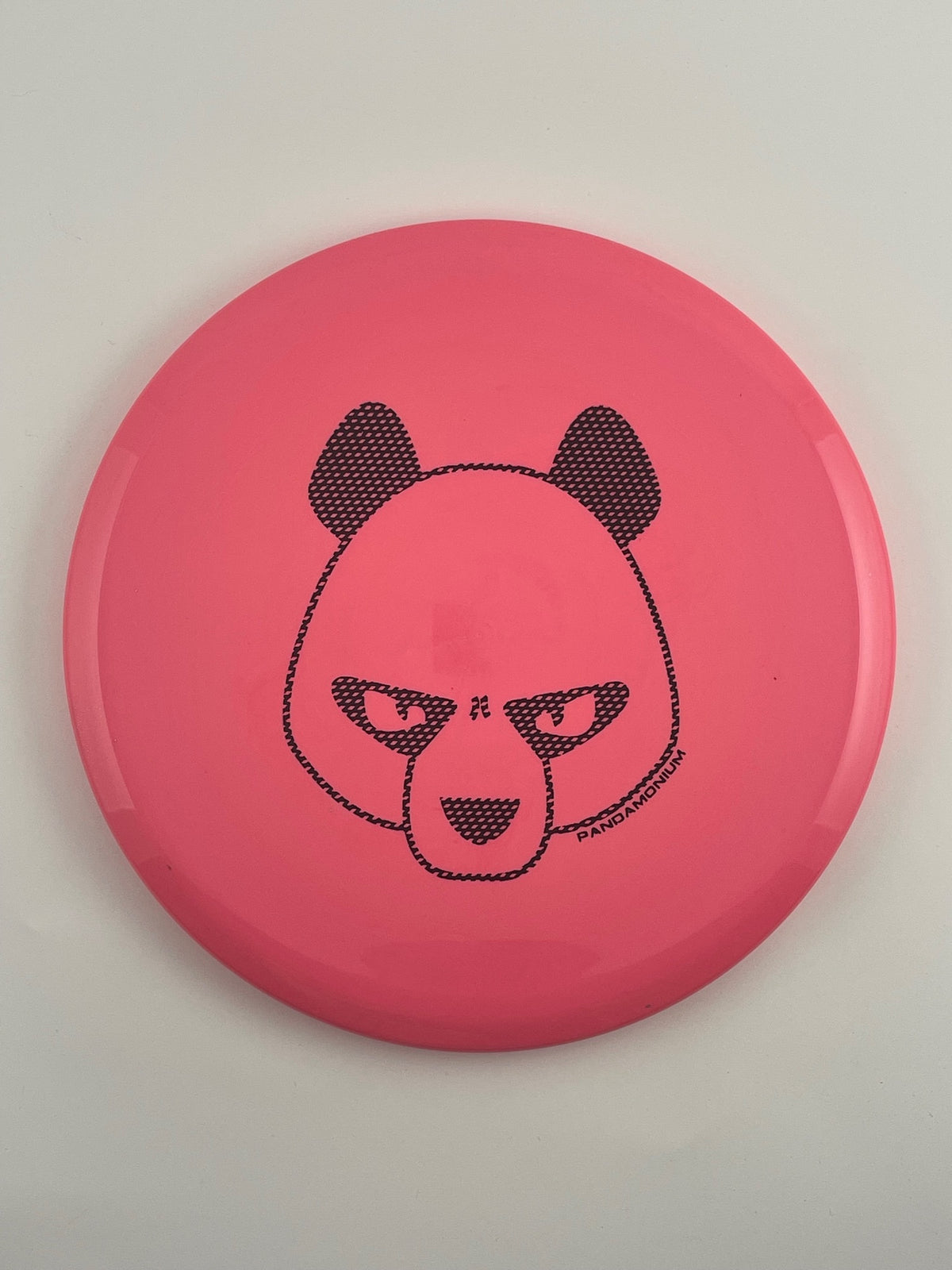 Innova Mako3 disc golf midrange in pink Star plastic with Pandamonium Big Panda stamp