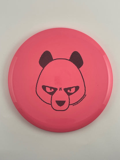 Innova Mako3 disc golf midrange in pink Star plastic with Pandamonium Big Panda stamp
