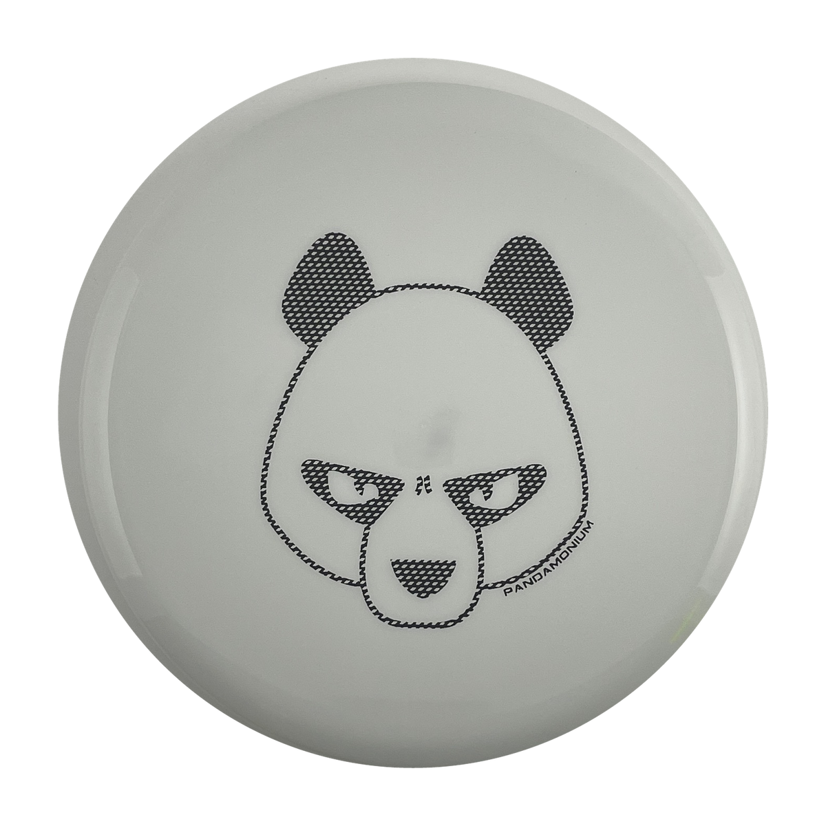 Innova Mako3 disc golf midrange in white Star plastic with Pandamonium Big Panda stamp, view 1