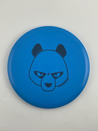 Innova Roc3 disc golf midrange in blue Star plastic with Pandamonium Big Panda stamp