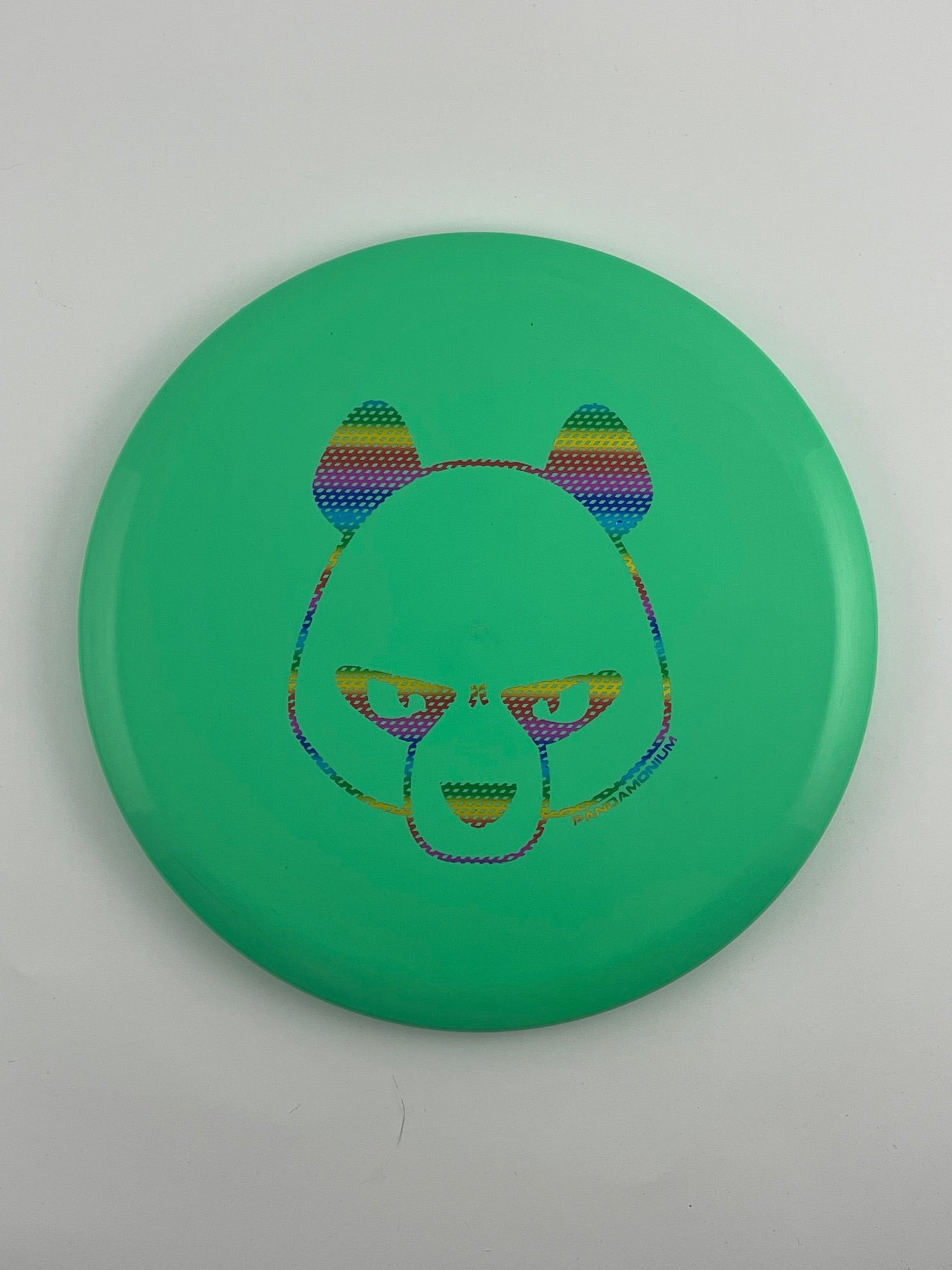 Innova Roc3 disc golf midrange in green Star plastic with Pandamonium Big Panda stamp