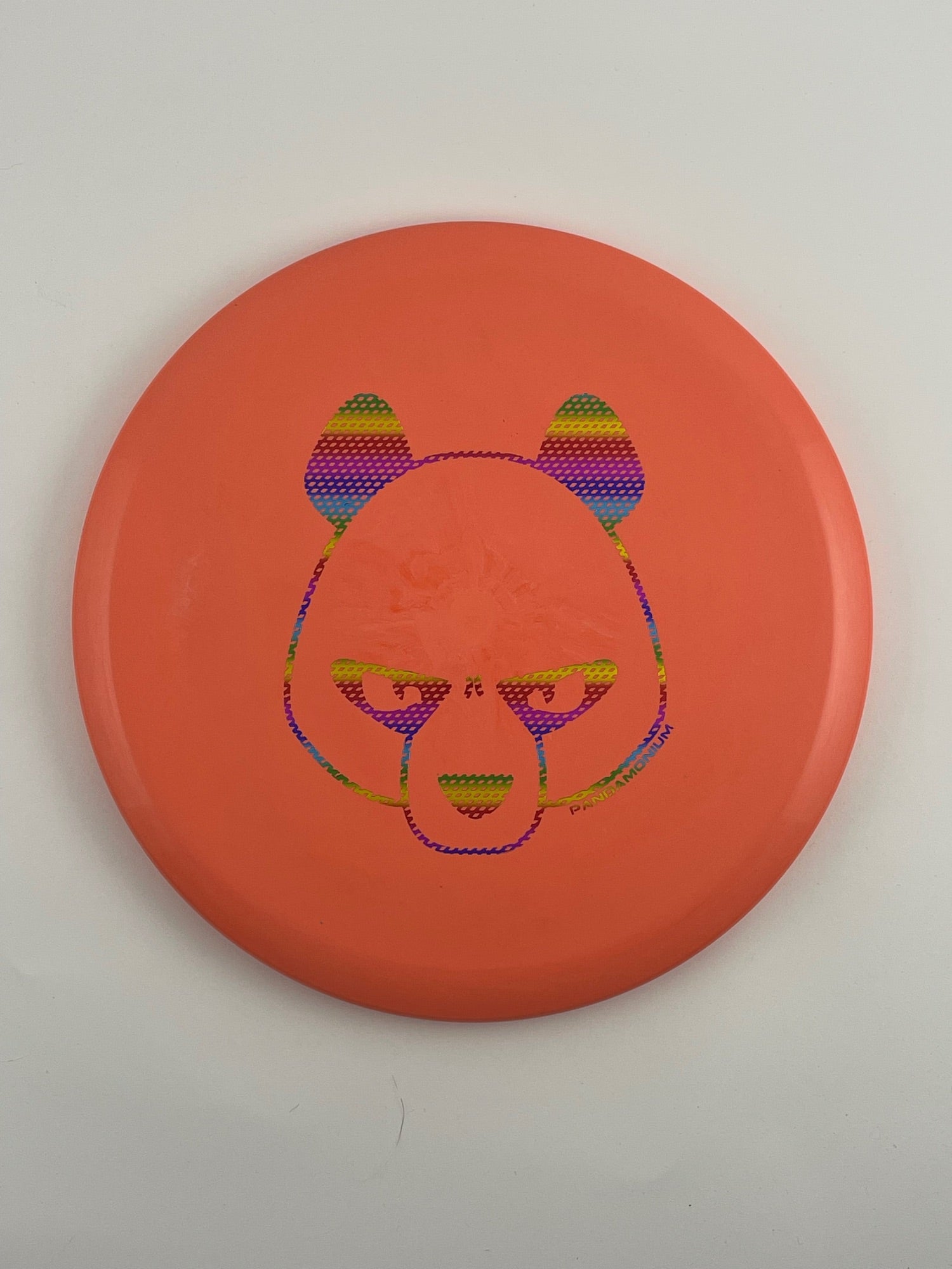 Innova Roc3 disc golf midrange in orange Star plastic with Pandamonium Big Panda stamp