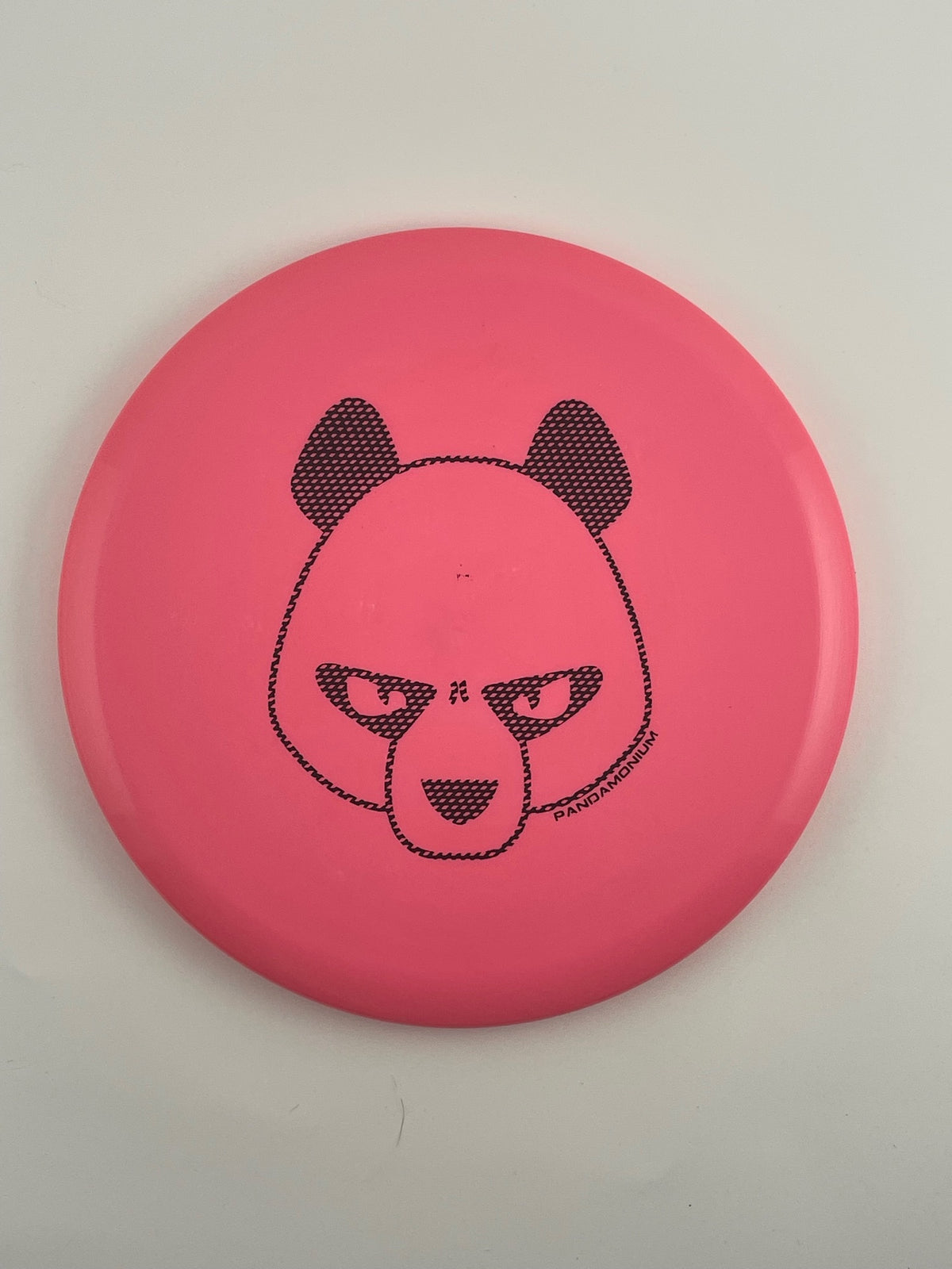 Innova Roc3 disc golf midrange in pink Star plastic with Pandamonium Big Panda stamp