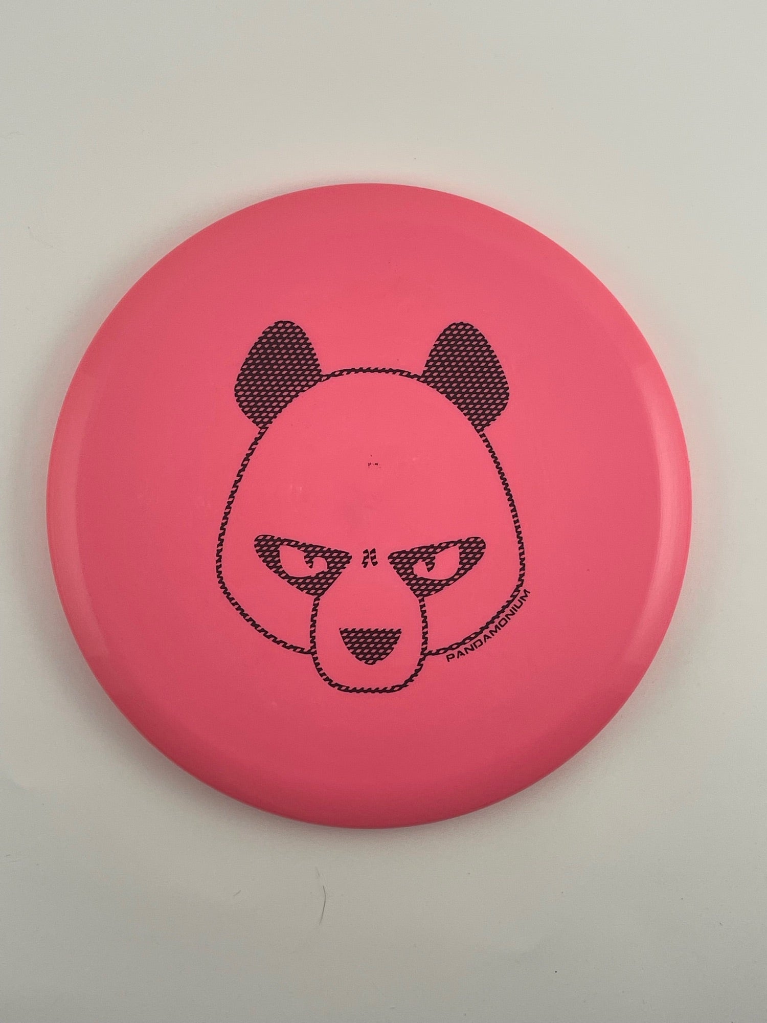 Innova Roc3 disc golf midrange in pink Star plastic with Pandamonium Big Panda stamp