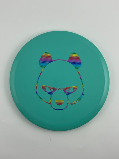 Innova Roc3 disc golf midrange in robin egg blue Star plastic with Pandamonium Big Panda stamp