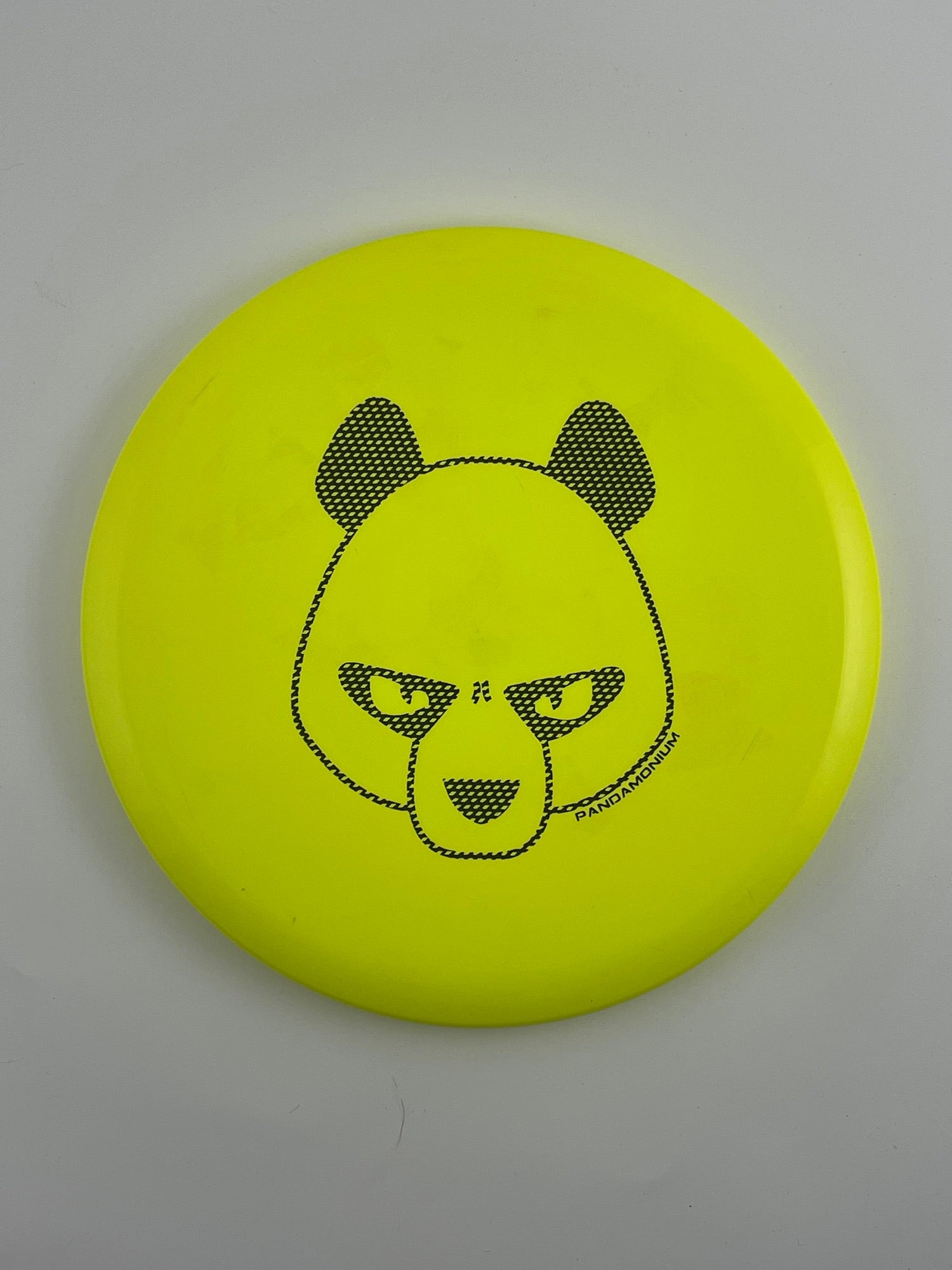Innova Roc3 disc golf midrange in yellow Star plastic with Pandamonium Big Panda stamp