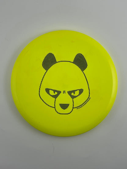 Innova Roc3 disc golf midrange in yellow Star plastic with Pandamonium Big Panda stamp