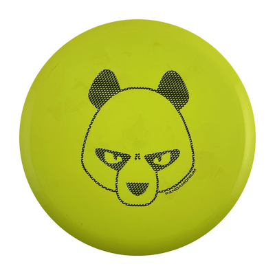 Innova Roc3 disc golf midrange in yellow Star plastic with Pandamonium Big Panda stamp, view 1