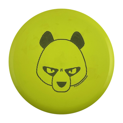 Innova Roc3 disc golf midrange in yellow Star plastic with Pandamonium Big Panda stamp, view 1