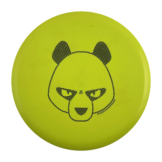 Innova Roc3 disc golf midrange in yellow Star plastic with Pandamonium Big Panda stamp, view 1
