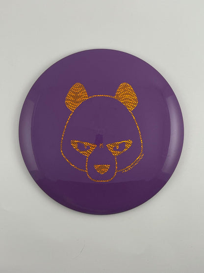 Innova Valkyrie disc golf fairway driver in purple Star plastic with Pandamonium Big Panda stamp